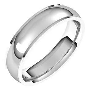 14K X1 White 5 mm Comfort Fit Edge Band Size 7.5