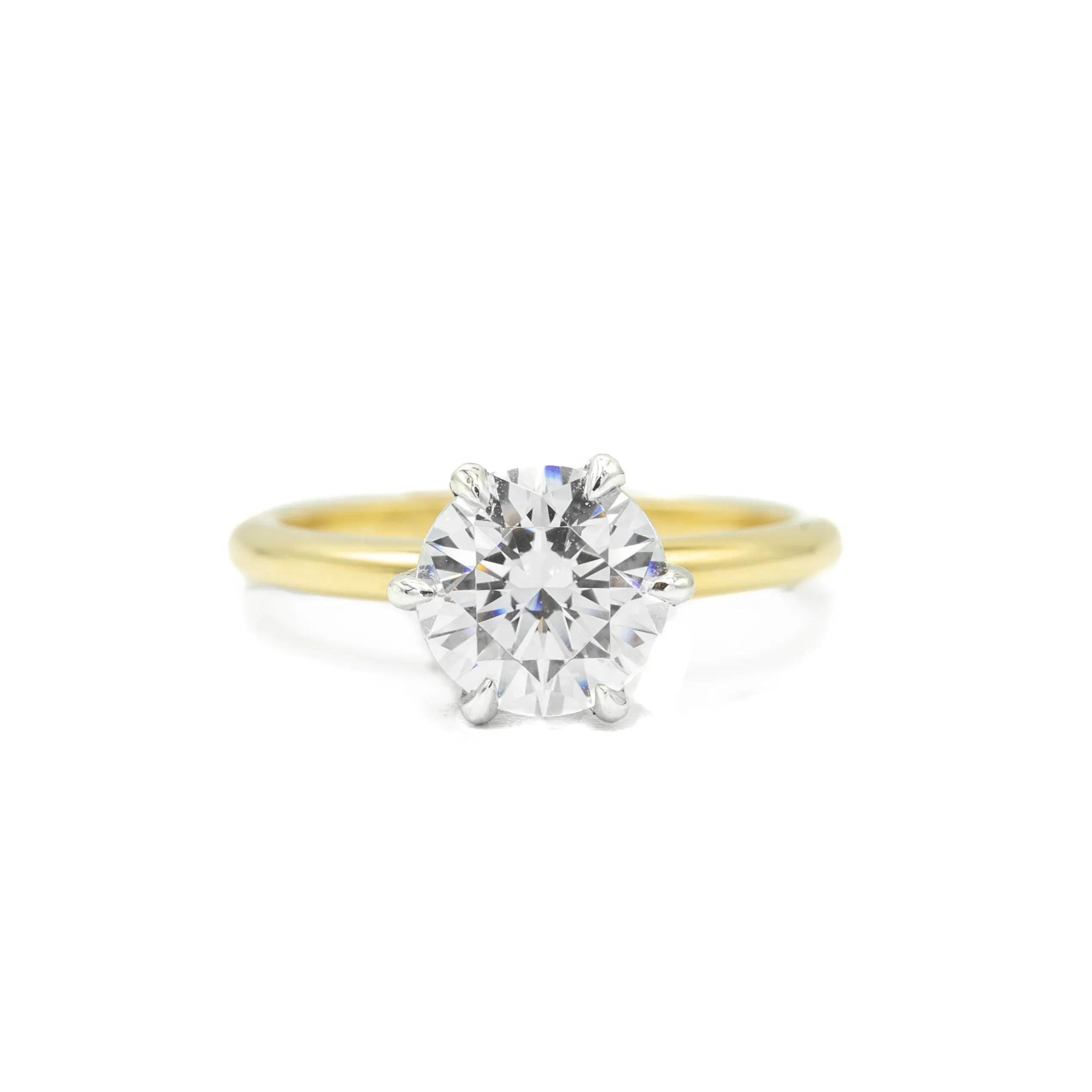 14ky 6-Prong Solitaire Diamond Ring