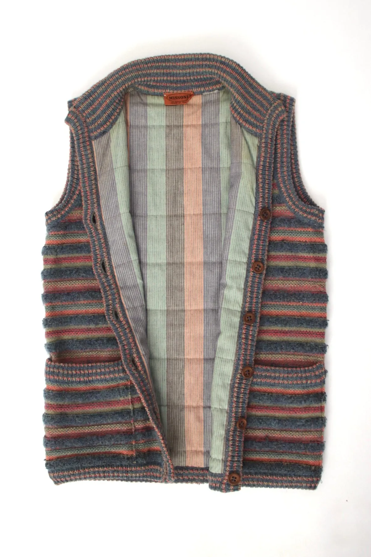 1980s Missoni Wool Reversible Sweater Vest