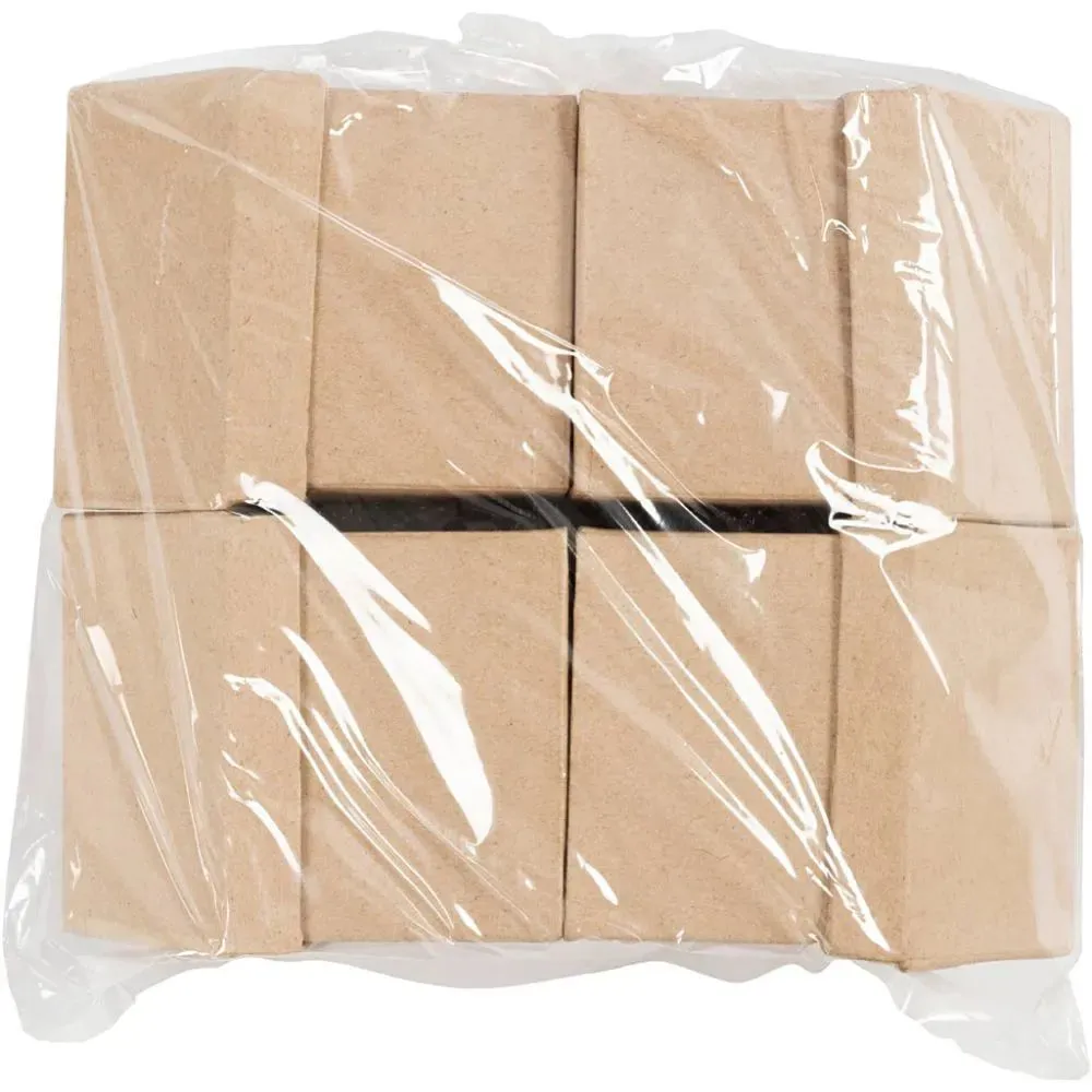 4 House Shaped Natural Paper Mache Card Boxes Gift Storage Decorate Personalize