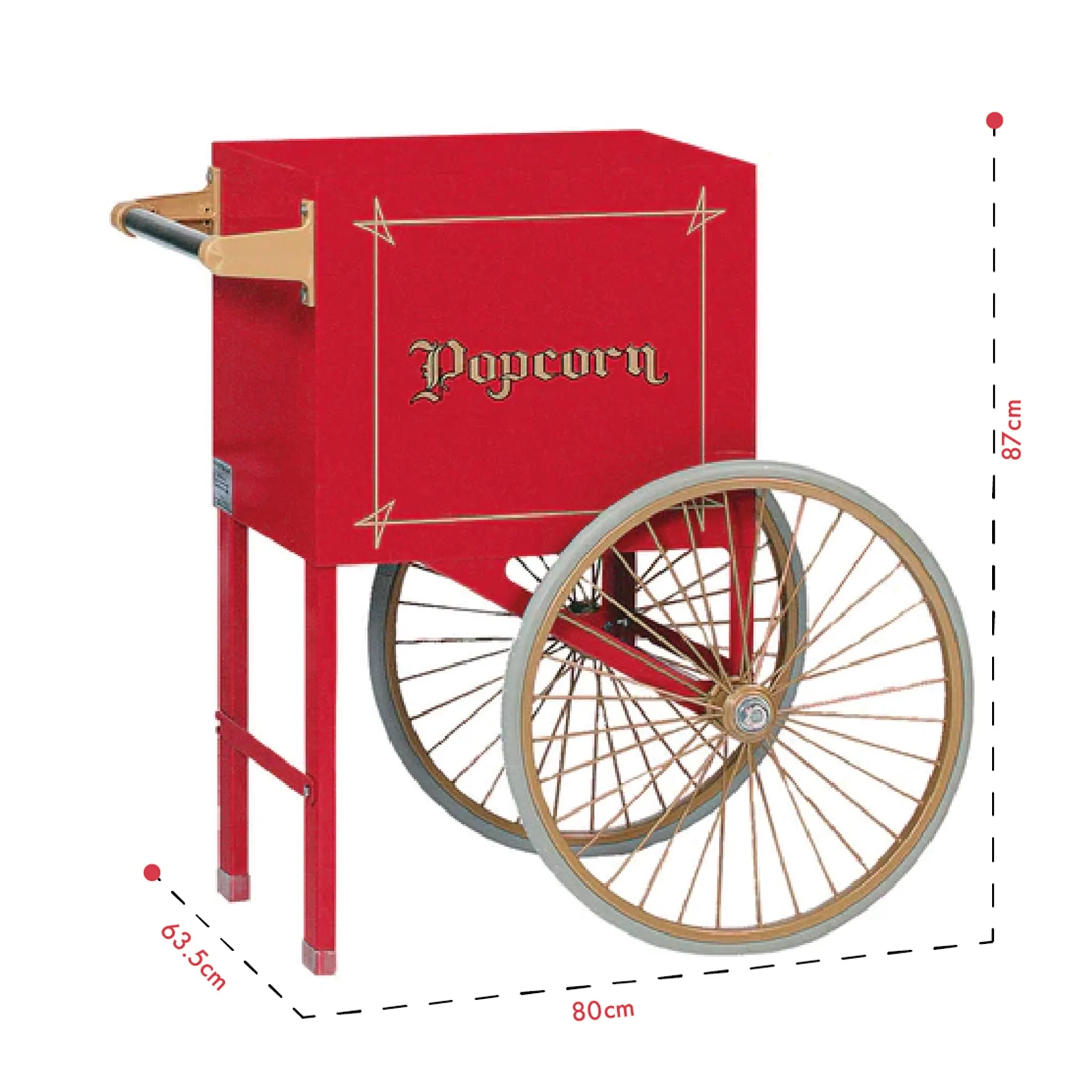 8oz Red Fun Pop Popcorn Machine   Cart  Gold Medal