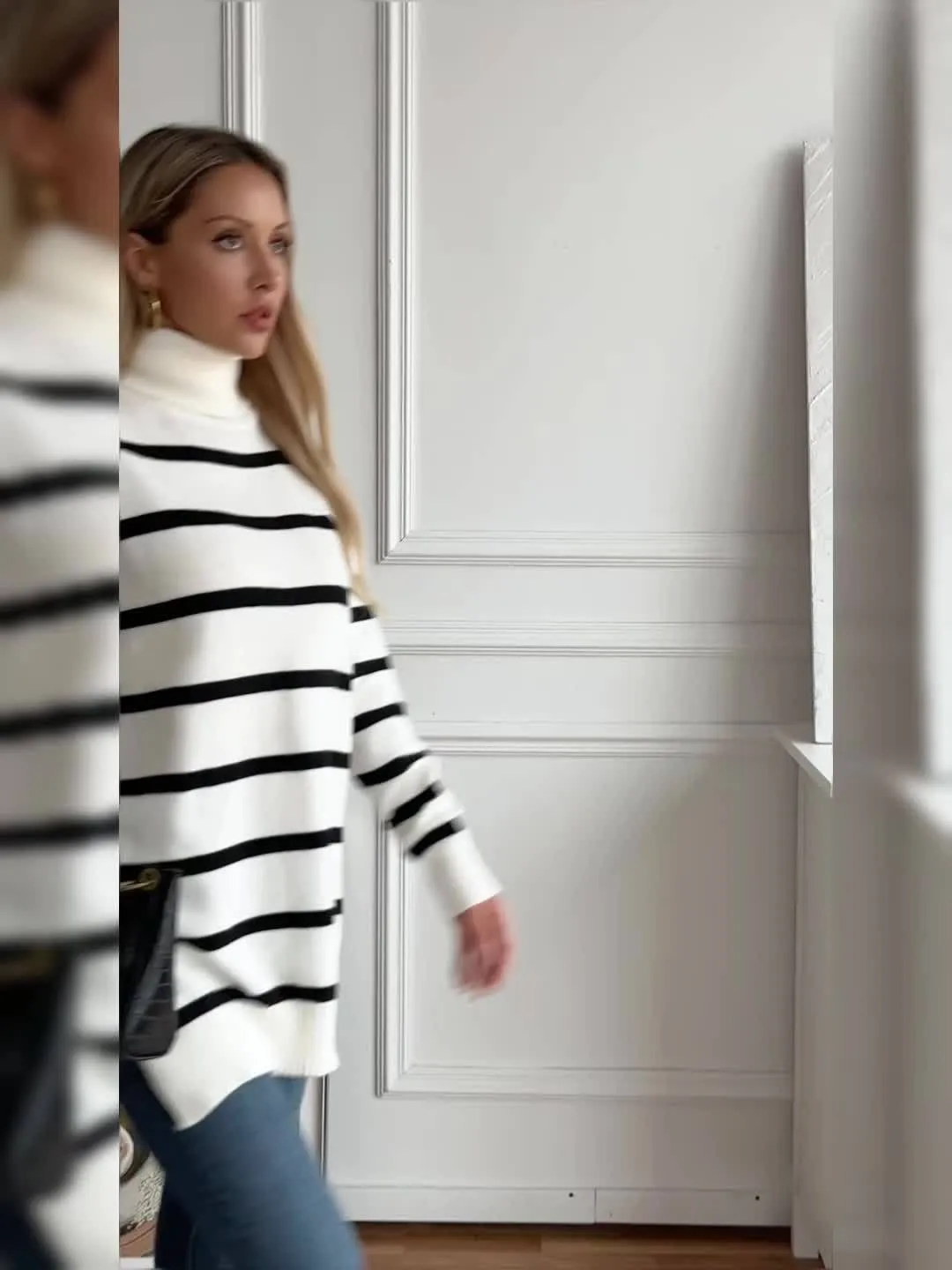 Alaiza | Striped turtleneck sweater
