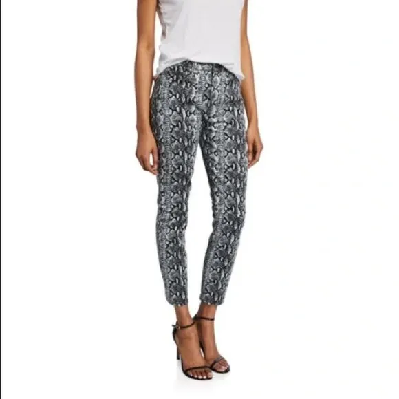 Alice   Olivia Snake Print Good High Rise Skinny Jeans 28