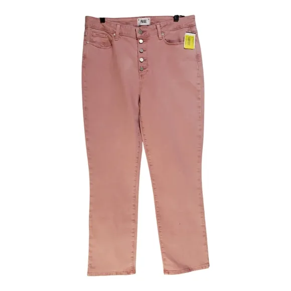 Anthropologie PAIGE CINDY Jeans Womens Size 32 Vintage Rose Luxe Coating $248