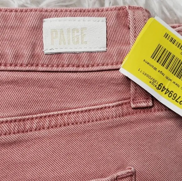 Anthropologie PAIGE CINDY Jeans Womens Size 32 Vintage Rose Luxe Coating $248