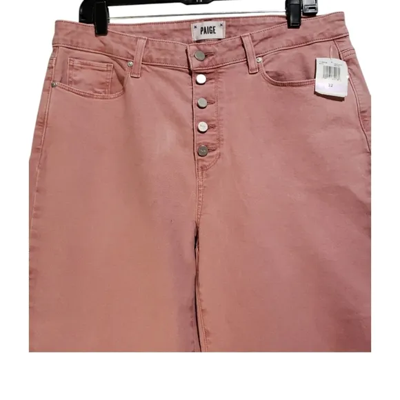 Anthropologie PAIGE CINDY Jeans Womens Size 32 Vintage Rose Luxe Coating $248