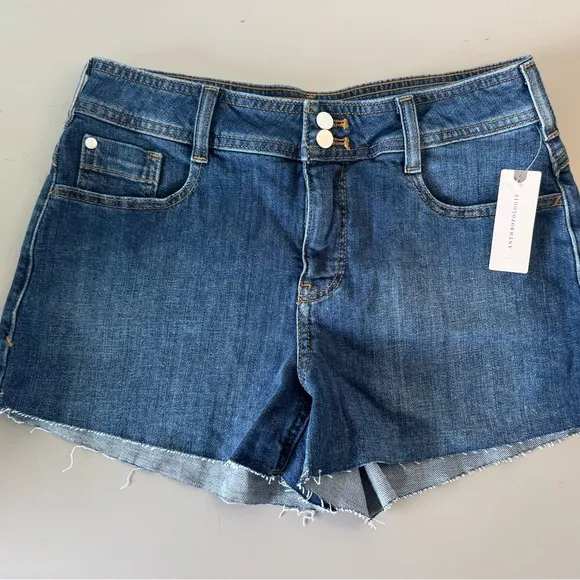 Anthropologie Women’s Pilcro Mid-Rise Micro Denim Shorts 27 NWT