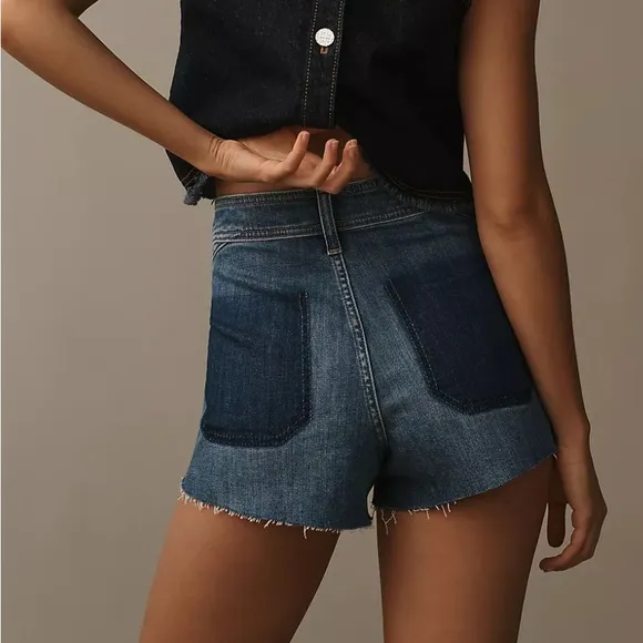 Anthropologie Women’s Pilcro Mid-Rise Micro Denim Shorts 27 NWT