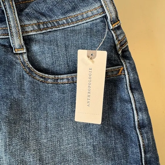 Anthropologie Women’s Pilcro Mid-Rise Micro Denim Shorts 27 NWT
