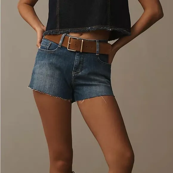 Anthropologie Women’s Pilcro Mid-Rise Micro Denim Shorts 27 NWT