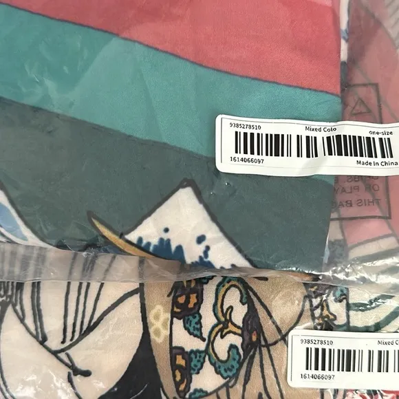 Asian Inspired Print Kimono with self tie belt