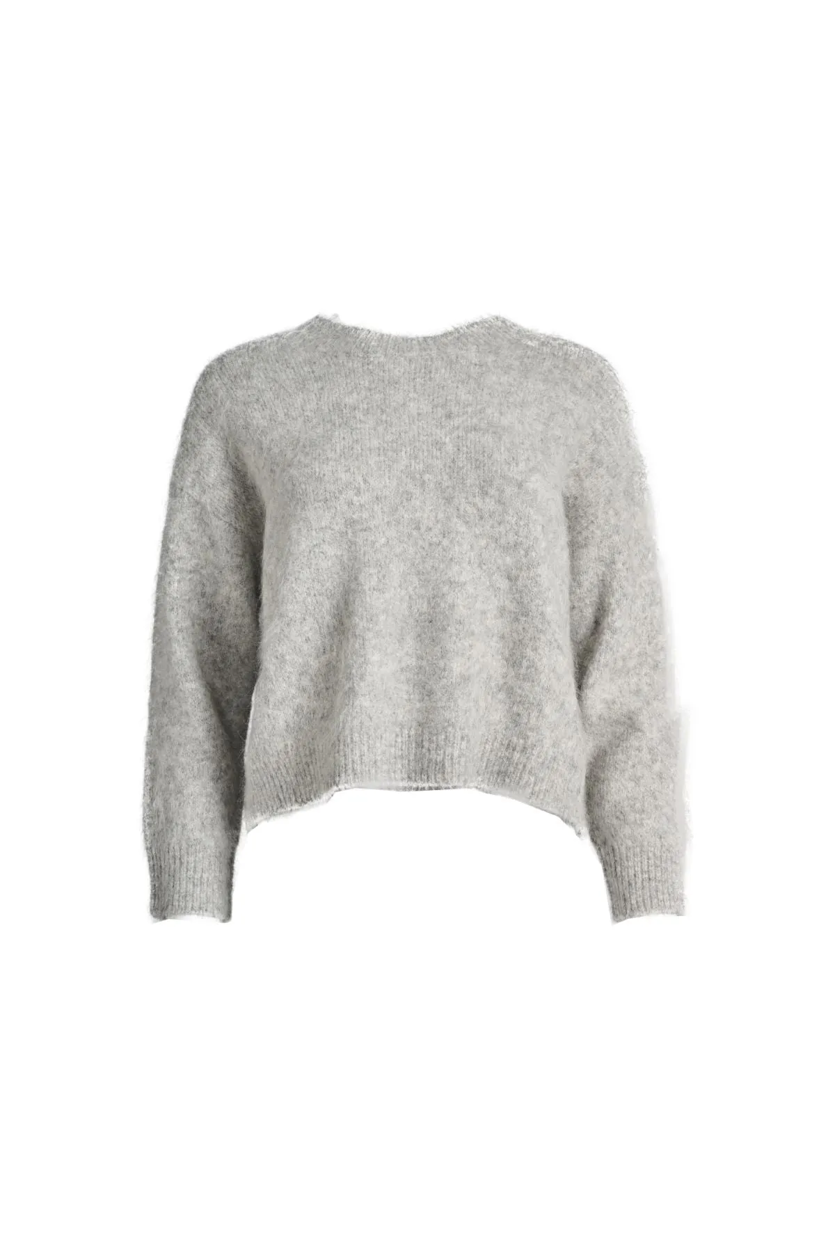 Aspen Knit Sweater Light Grey in Alpaca