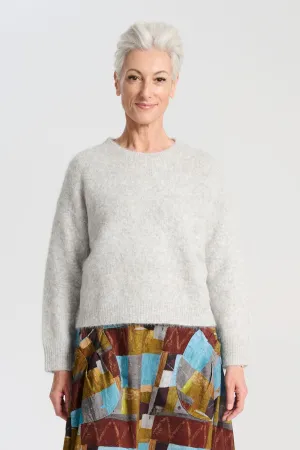 Aspen Knit Sweater Light Grey in Alpaca