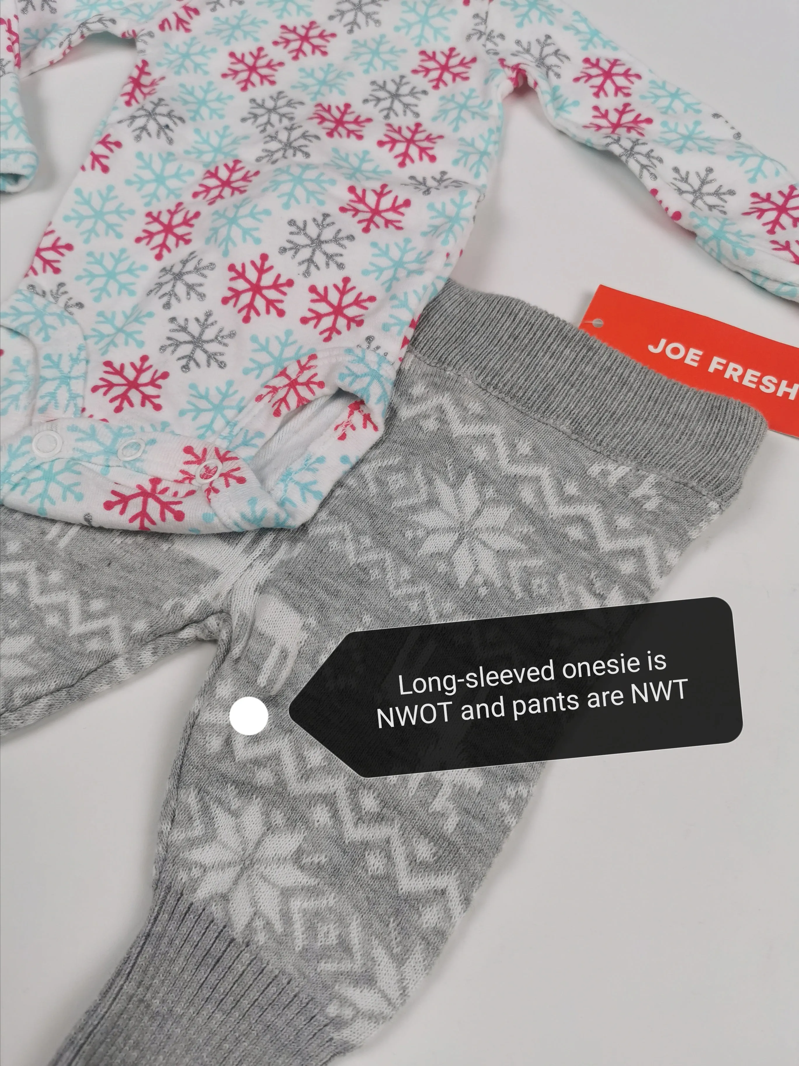 BABY GIRL SIZE 0/3 MONTHS - JOE FRESH & CARTERS, 2 Piece Mix N Match, Winter Outfit NWT / NWOT