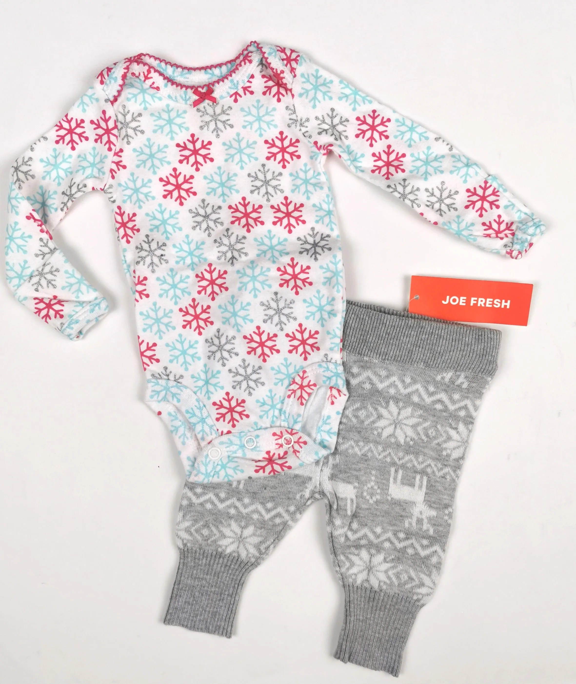 BABY GIRL SIZE 0/3 MONTHS - JOE FRESH & CARTERS, 2 Piece Mix N Match, Winter Outfit NWT / NWOT