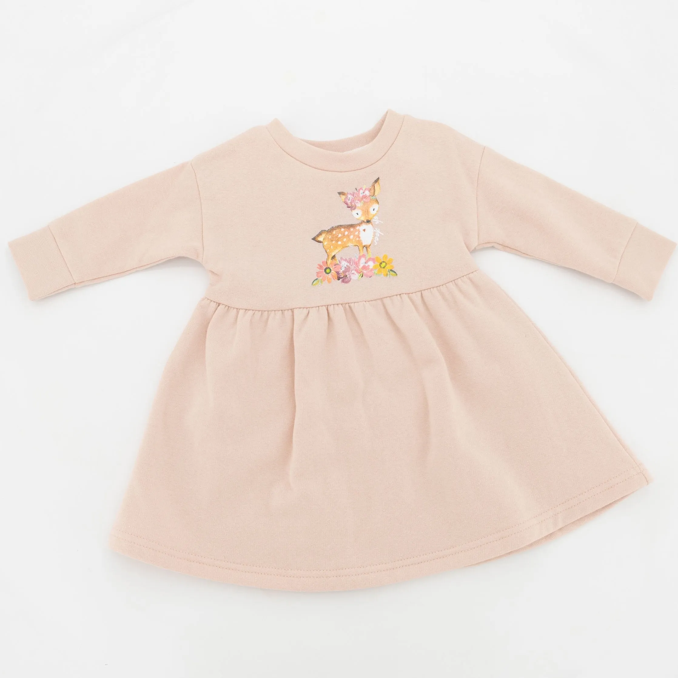 Baby Girls Fleece Dress - Light Pink