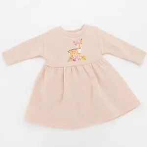 Baby Girls Fleece Dress - Light Pink