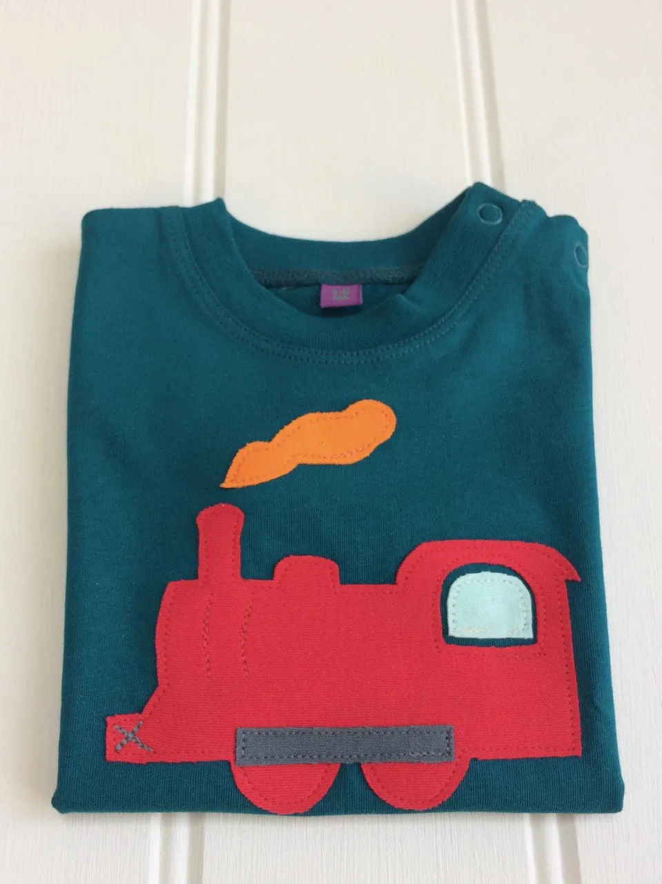 Baby Train T-shirt - Teal
