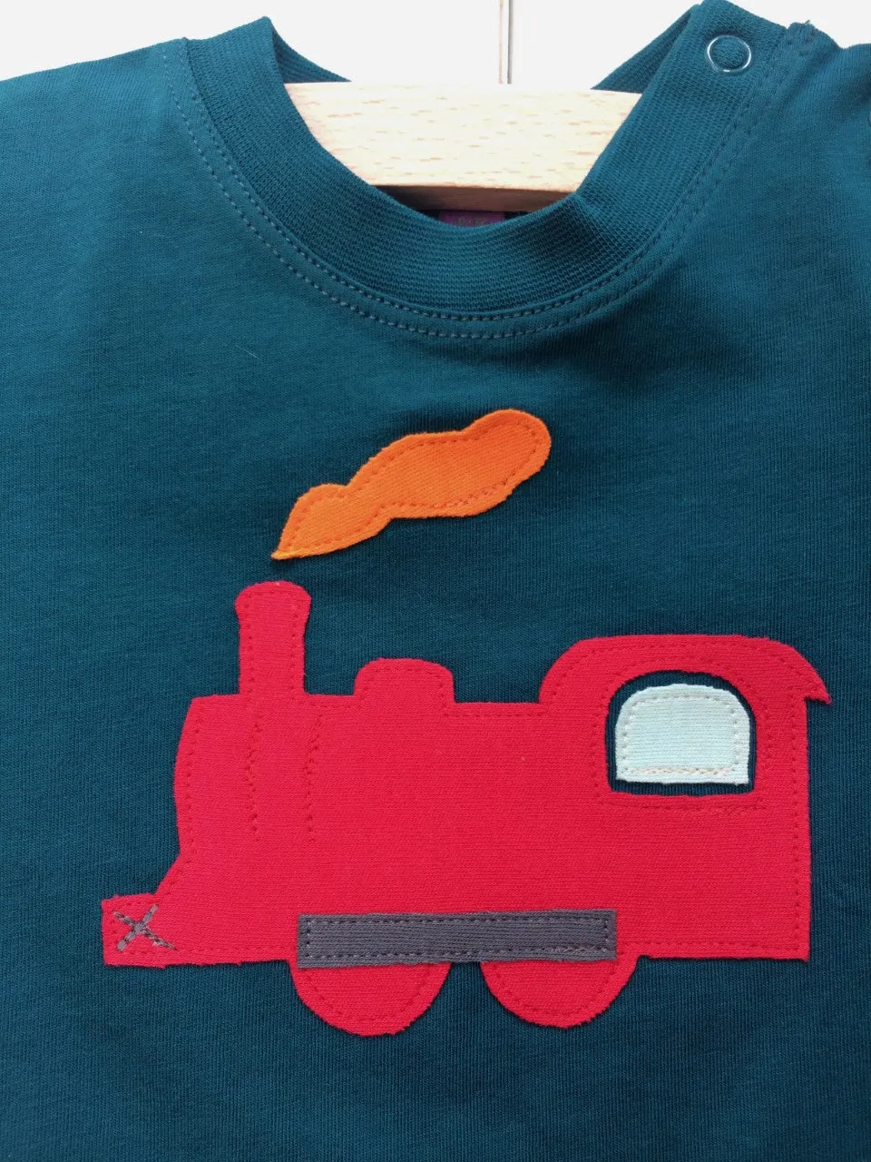 Baby Train T-shirt - Teal