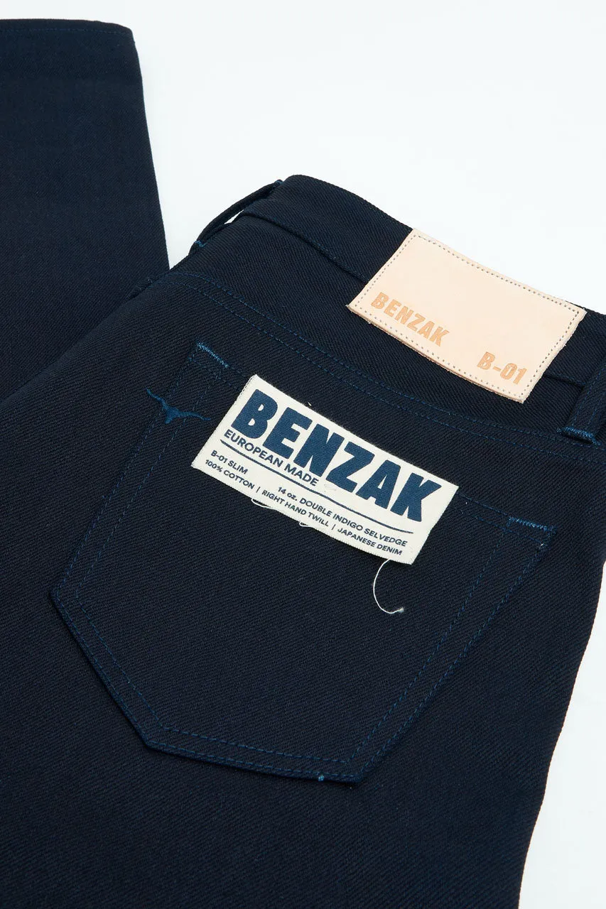Benzak B-01 Slim 14oz Double Indigo Selvedge