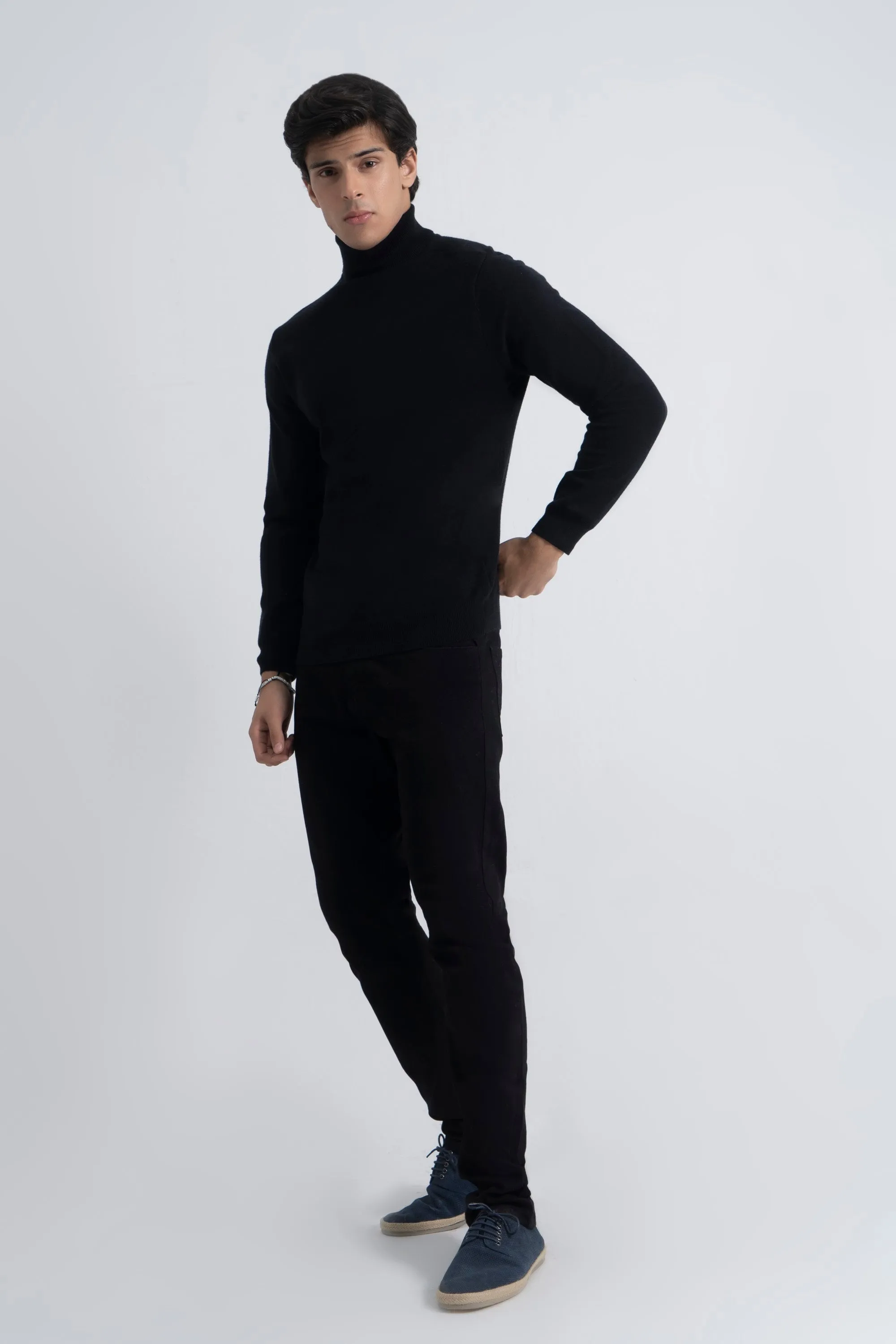 Black Acrylic High Neck