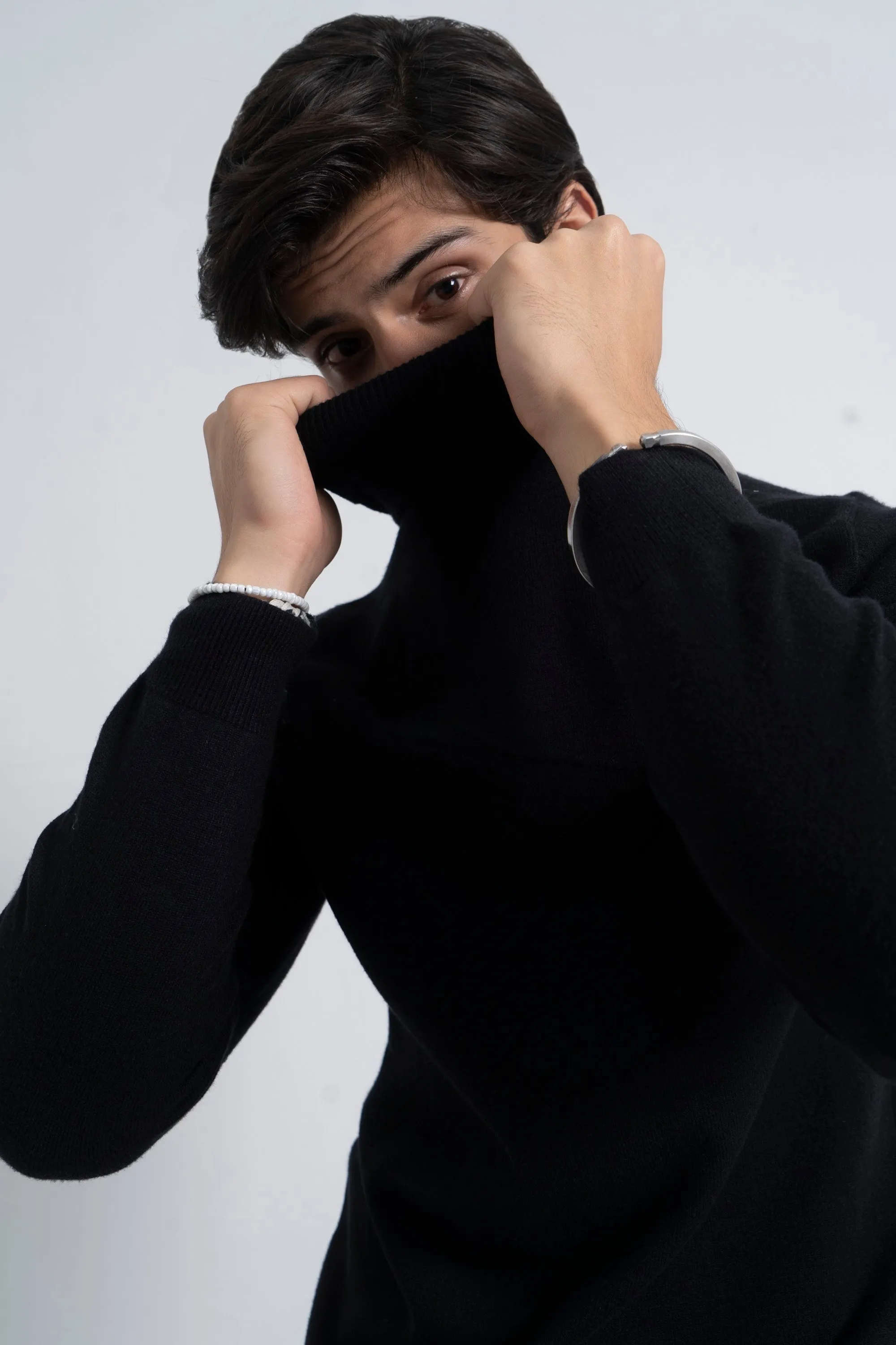 Black Acrylic High Neck