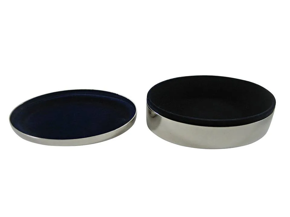Black and White Toned Origami Sitting Panda Oval Trinket Jewelry Box