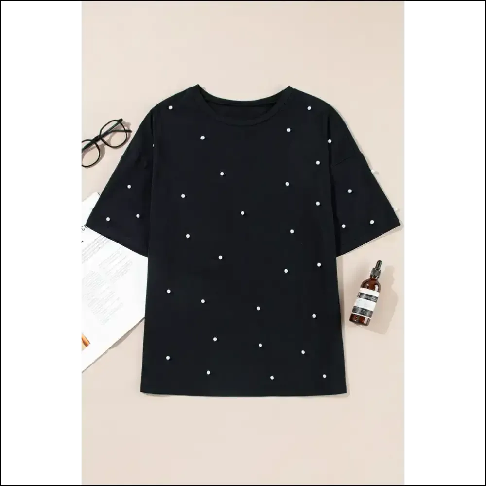 Black Pearl Beaded Tee:  Fabulous, Needful Things 🖤