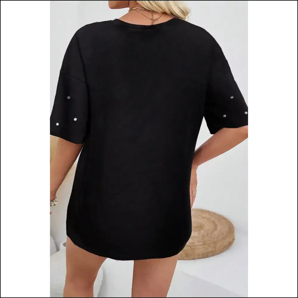 Black Pearl Beaded Tee:  Fabulous, Needful Things 🖤