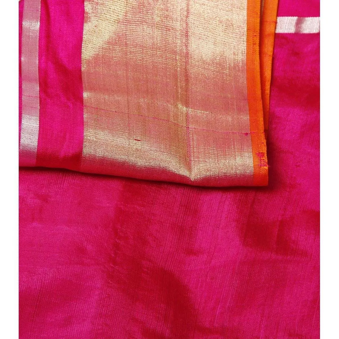 Black Silk Floral Skirt Chanderi Saree