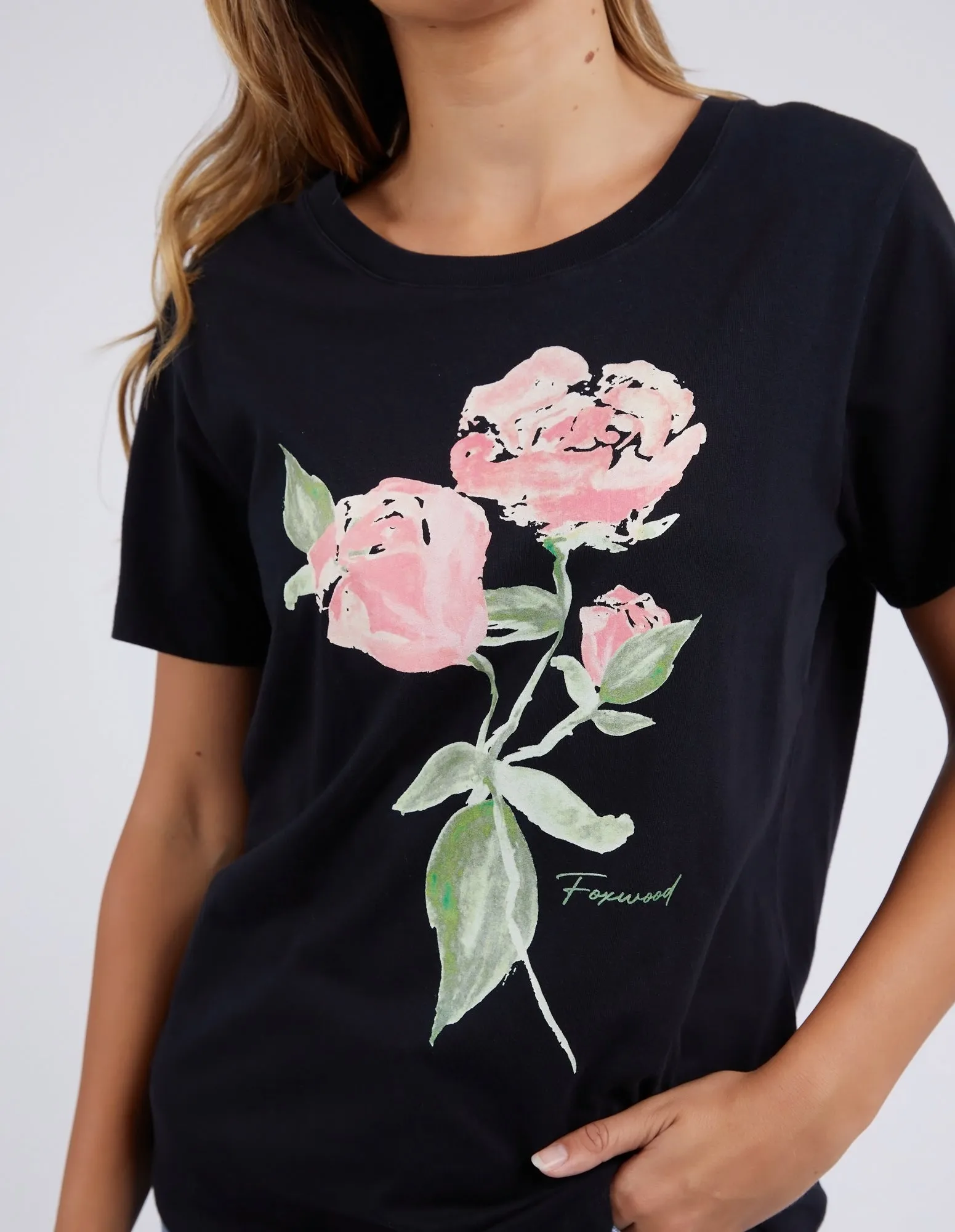 Bloom Tee - Washed Black