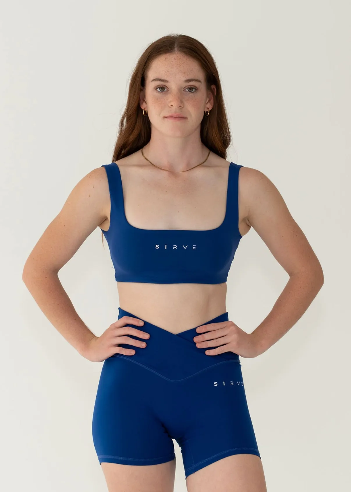 Blue fusion sports bra