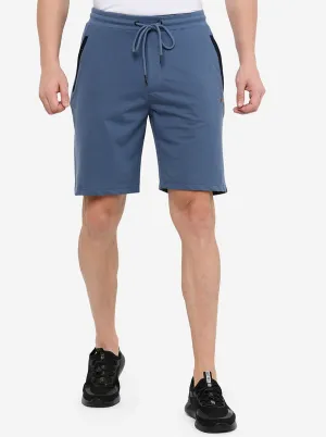 Blue Solid Regular Fit Shorts | JadeBlue