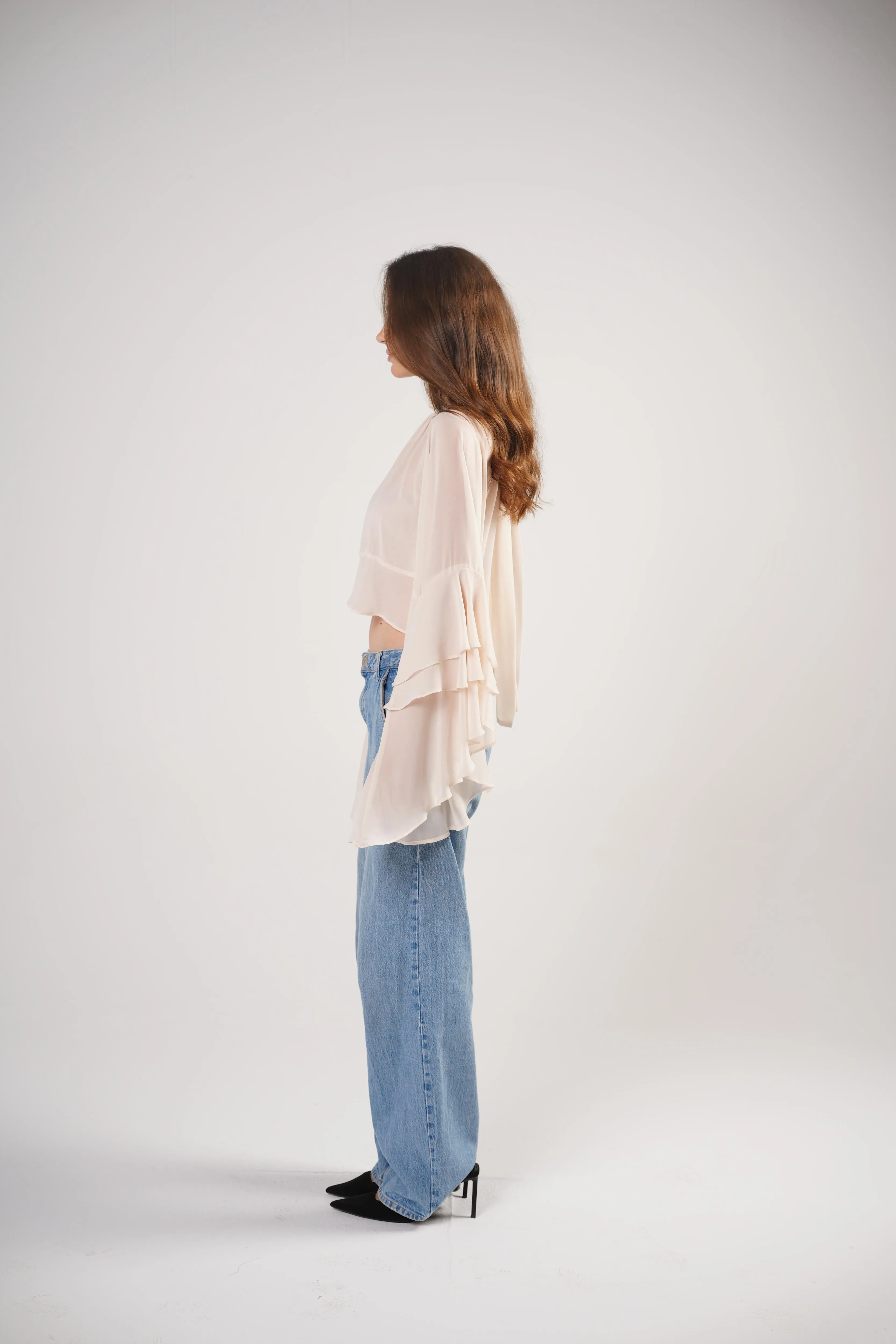 Boho Chic Blouse in Ivory Dream