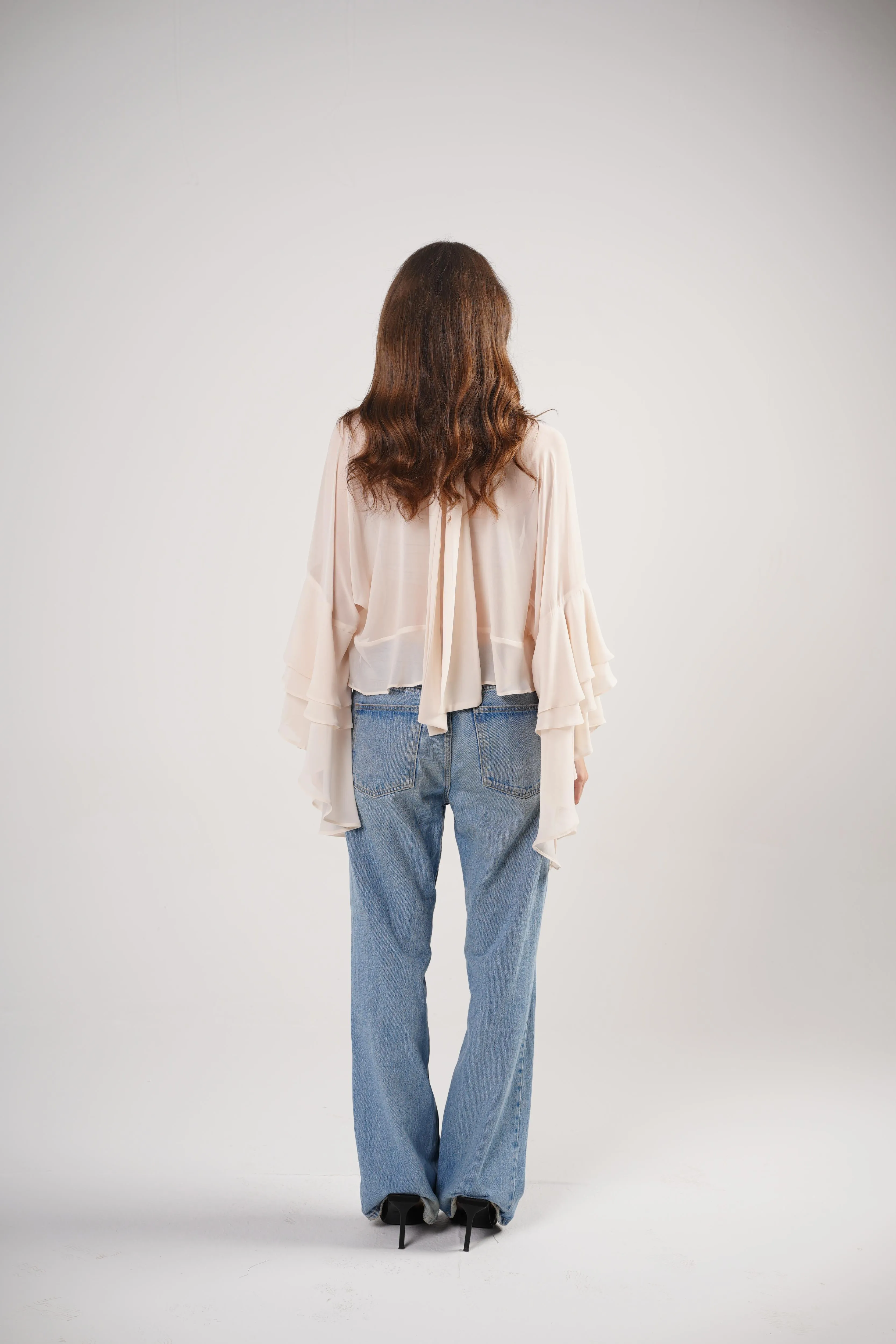 Boho Chic Blouse in Ivory Dream