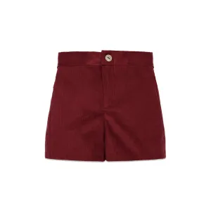 Boys Classic Burgundy Corduroy Shorts