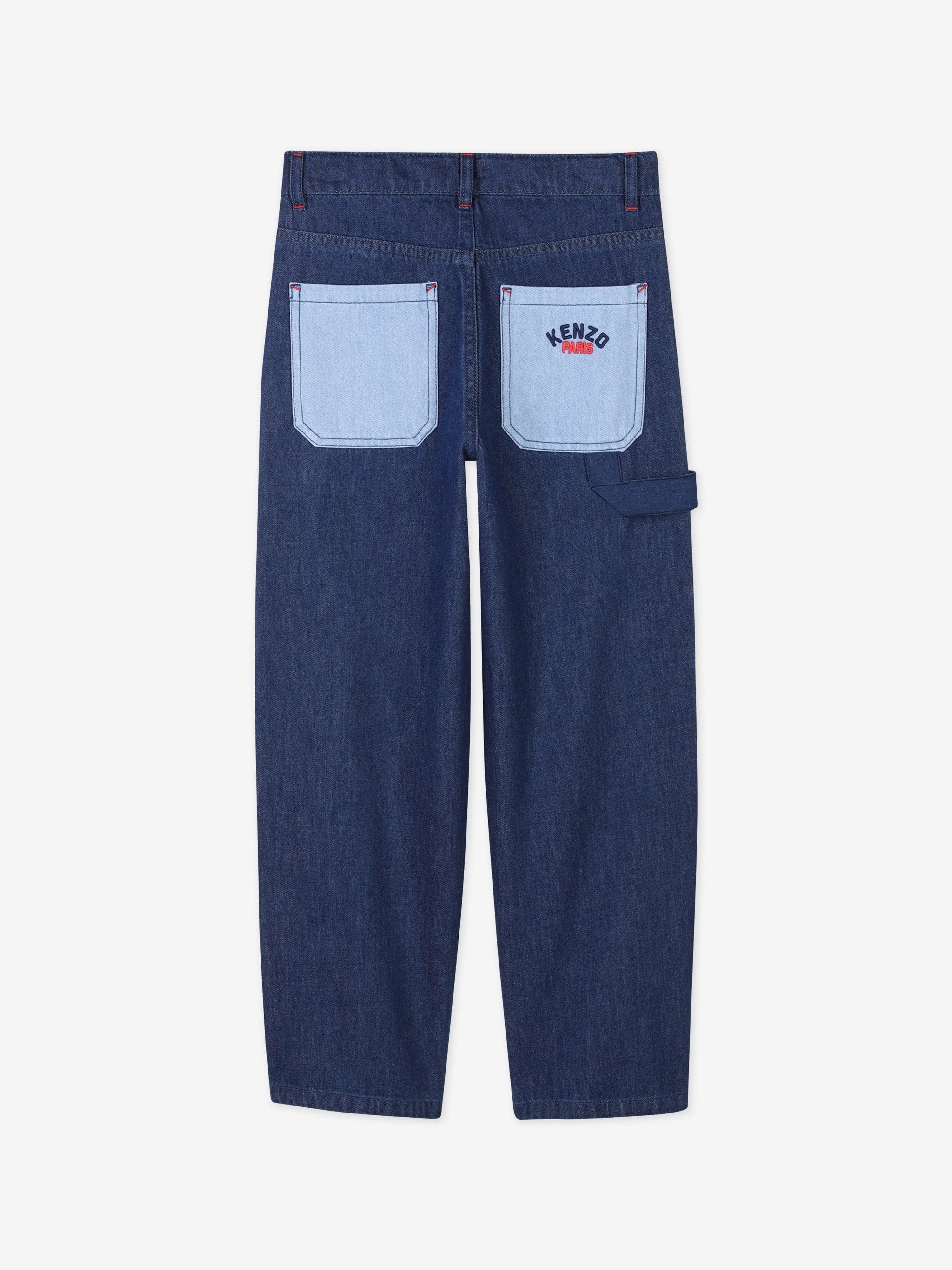 Boys Patch Pocket Jeans in Blue