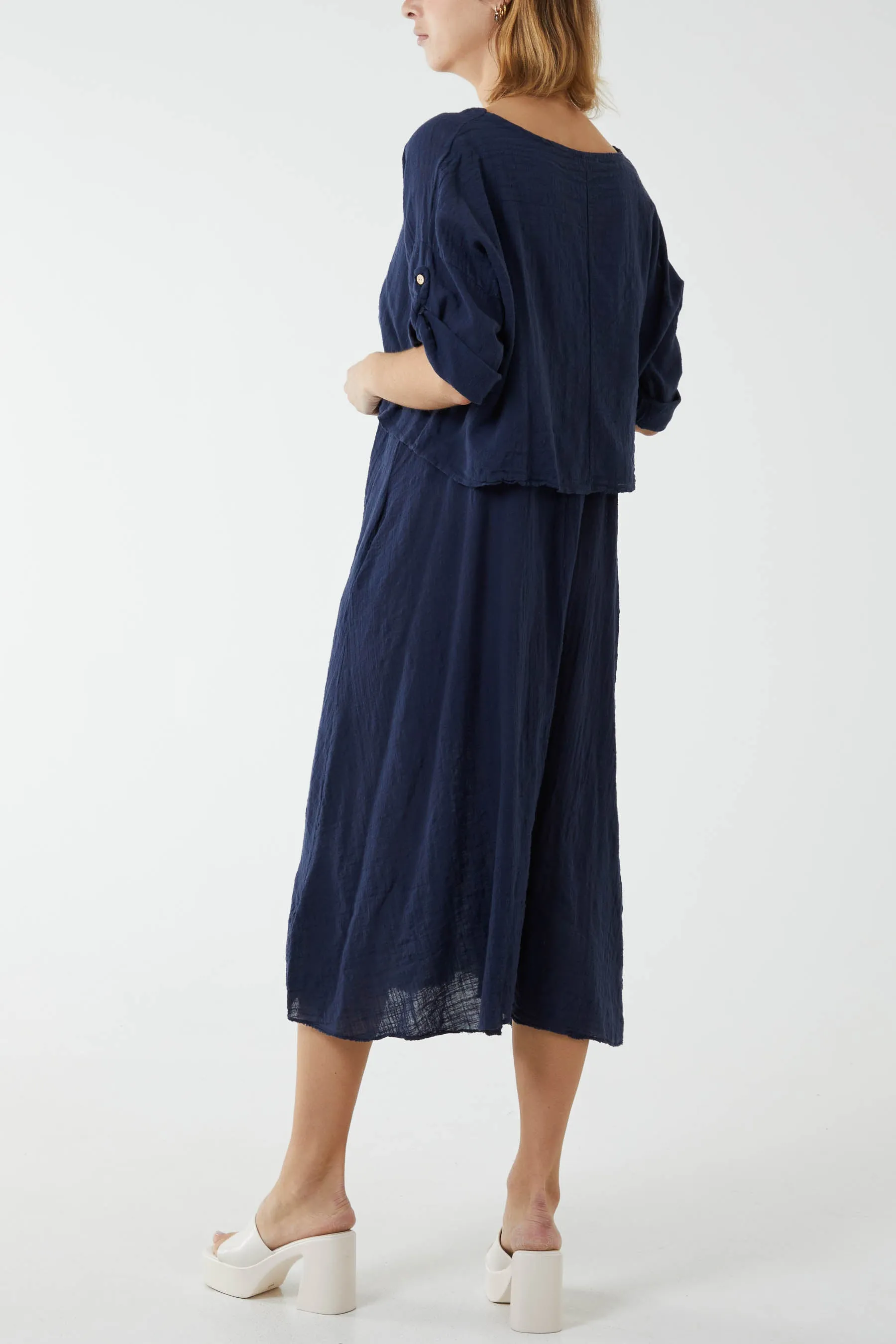 Cami Dress with Crop T Shirt Overlay