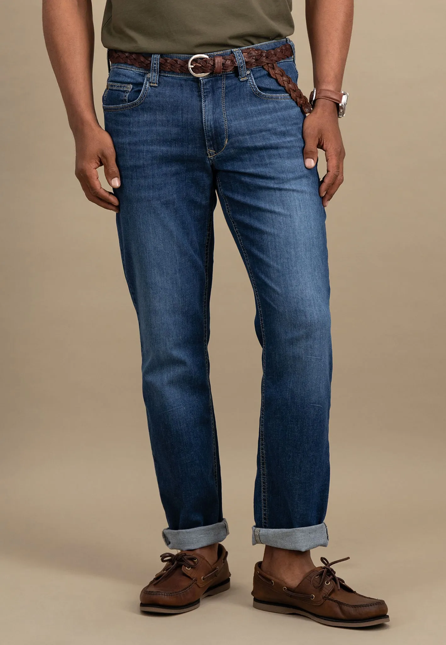 Casual-Fit Jeanshose im 5-Pocket-Design