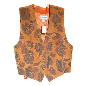 Cedars NWT Vintage Suede Autumn Foliage Vest
