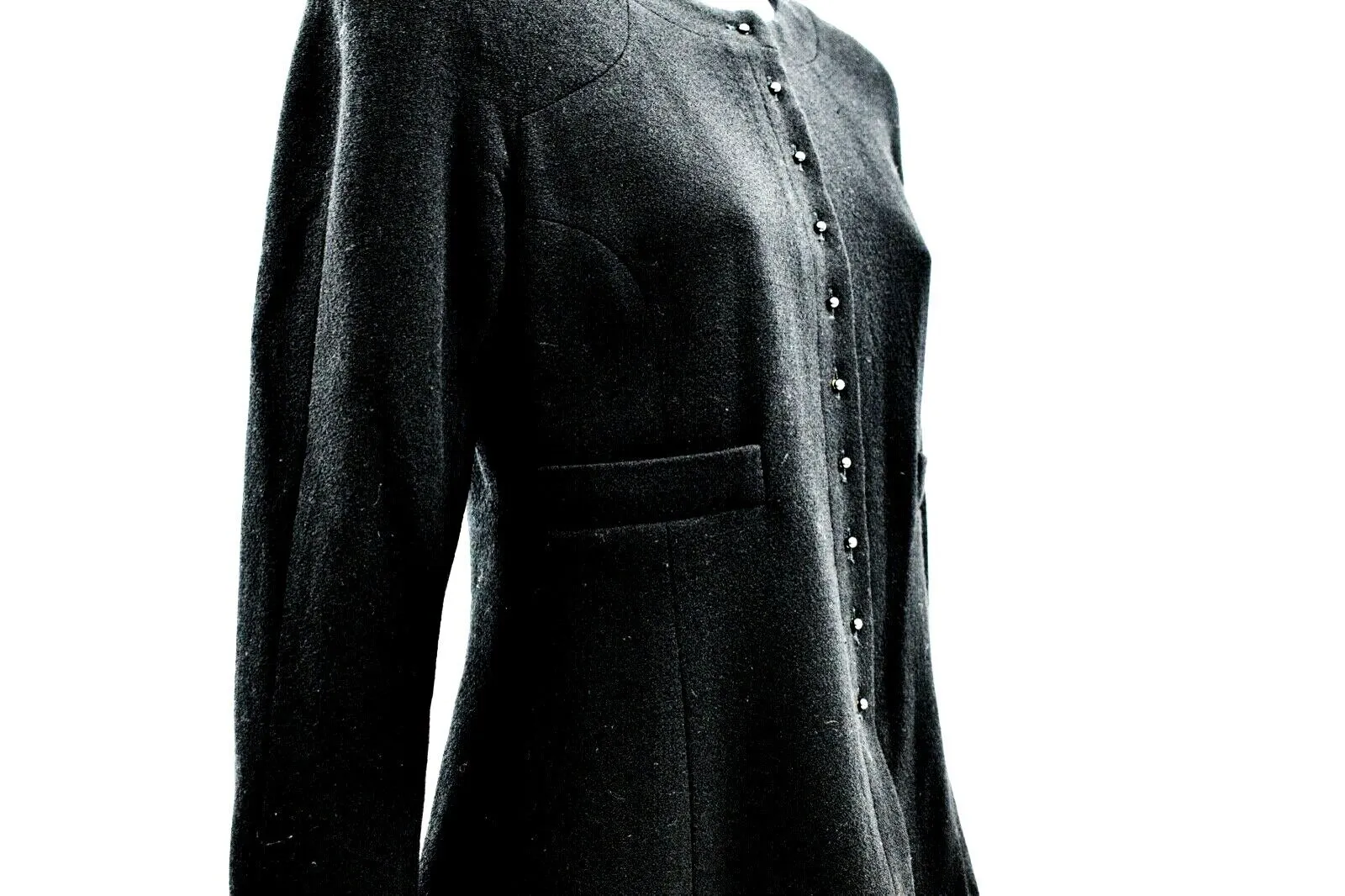Chanel - Pearl Button Skirt Suit - Black Blazer Set - CC Zip - 4 - 36 - 2002 02A