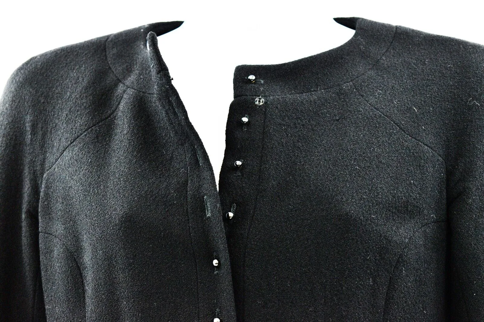 Chanel - Pearl Button Skirt Suit - Black Blazer Set - CC Zip - 4 - 36 - 2002 02A
