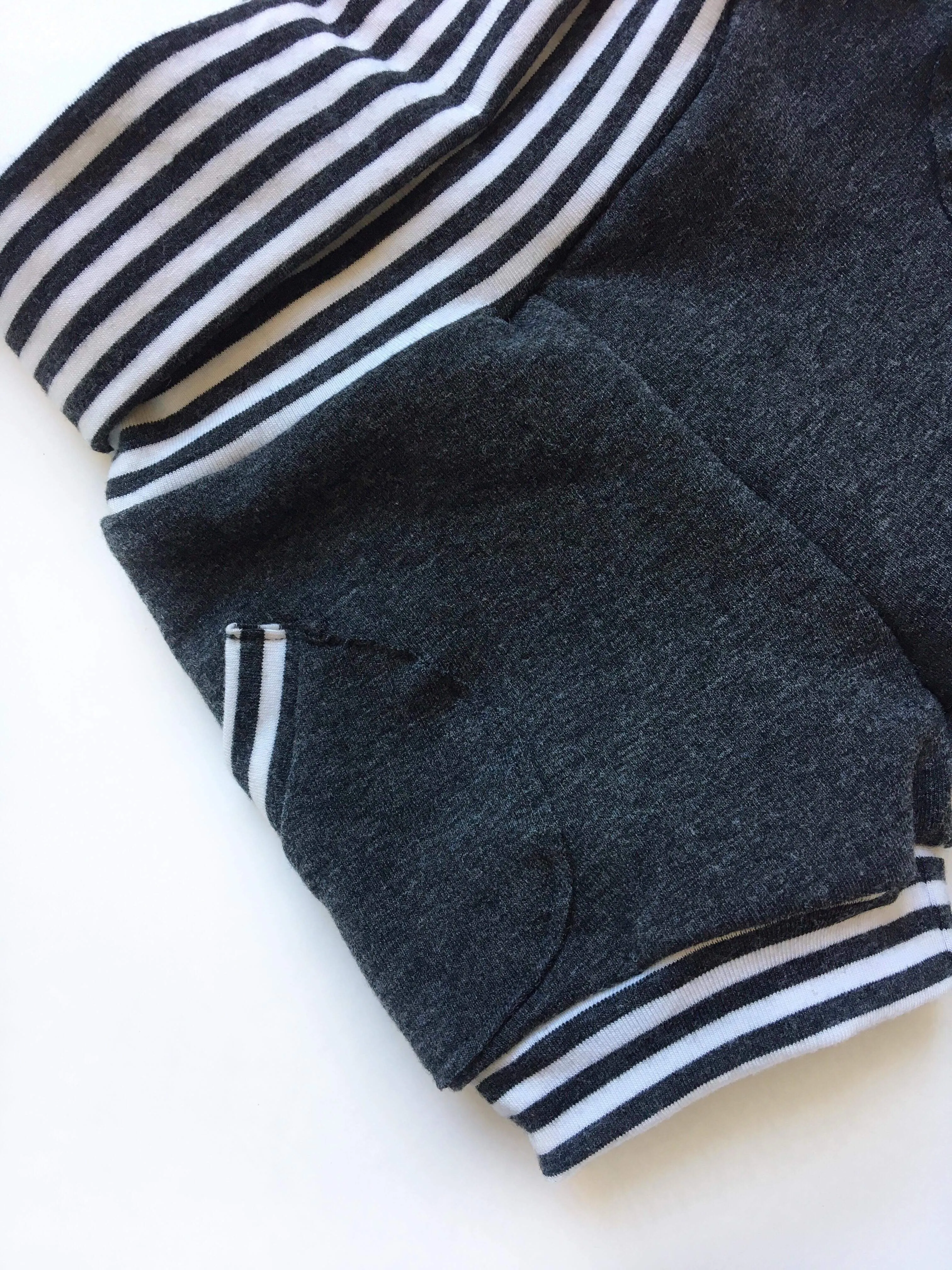 Charcoal Harem Shorts, Grow-With-Me