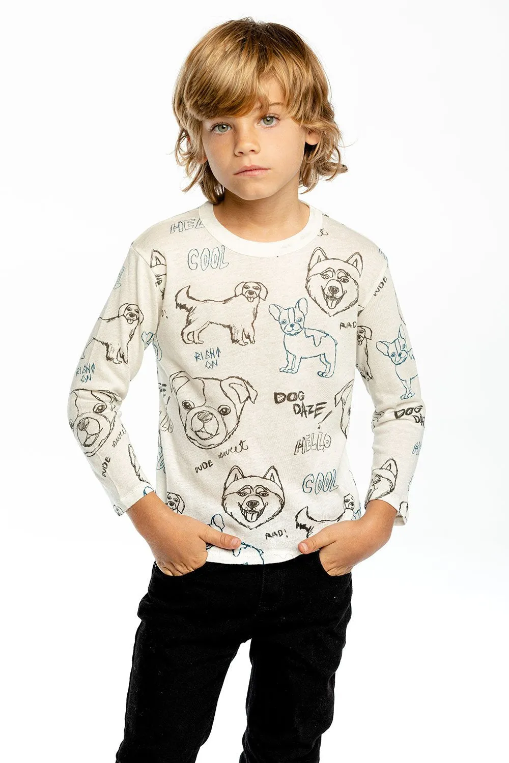 Chaser Dog Daze Charity L/S Crew Neck Tee