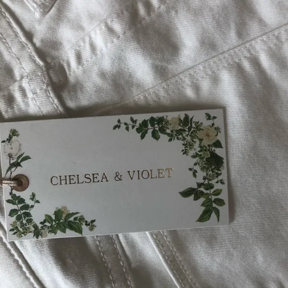 Chelsea &amp; Violet White Jean Shorts