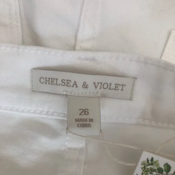 Chelsea &amp; Violet White Jean Shorts