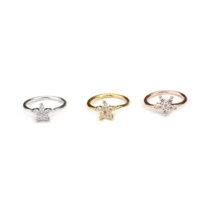 Chic CZ Inlaid Floral Stone Nose Piercing Nose Hoop