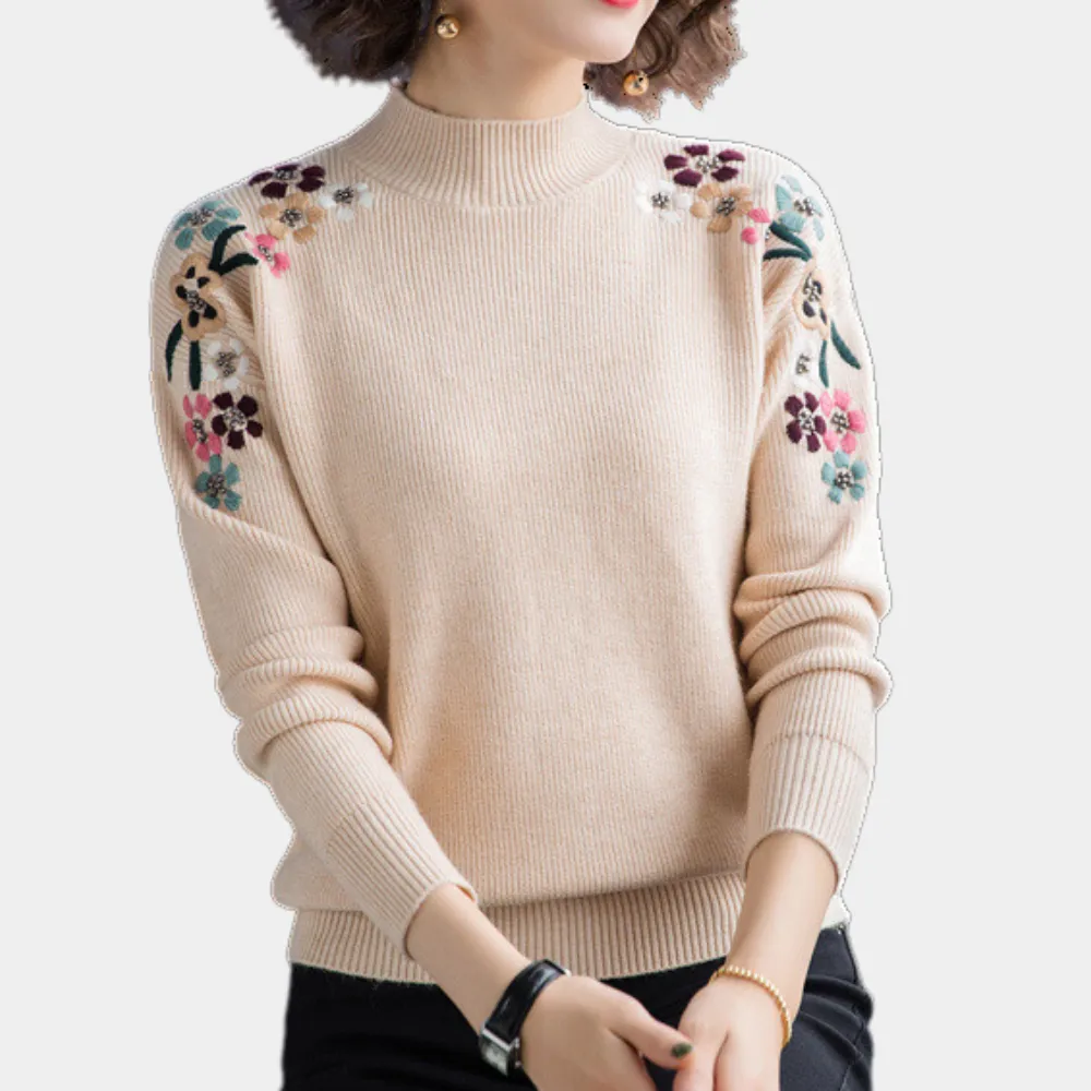 Chic Floral Women's Sweater