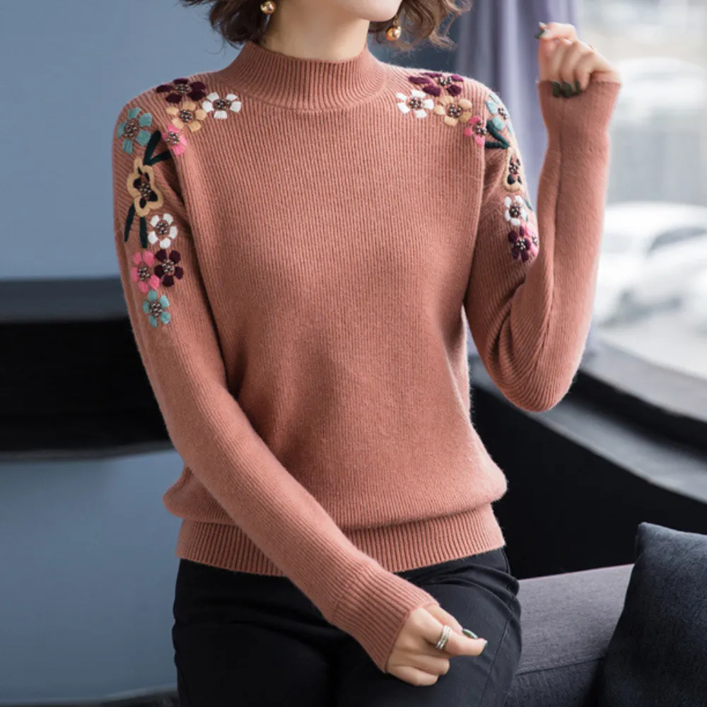 Chic Floral Women's Sweater