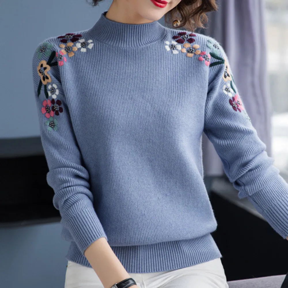 Chic Floral Women's Sweater